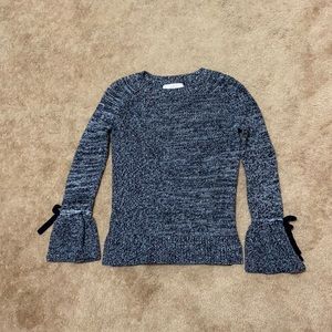 Loft Bow Sleeve Grey Sweater